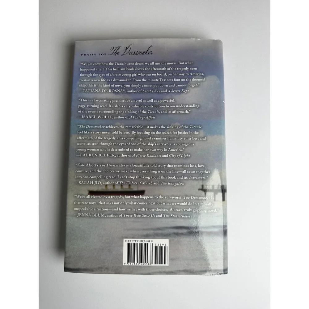 The Dressmaker by Kate Alcott Hardcover Historical Fiction‎ Titanic Novel 2012